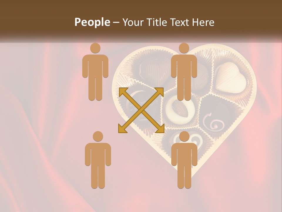 A Heart Shaped Box Filled With Chocolates On A Red Cloth PowerPoint Template
