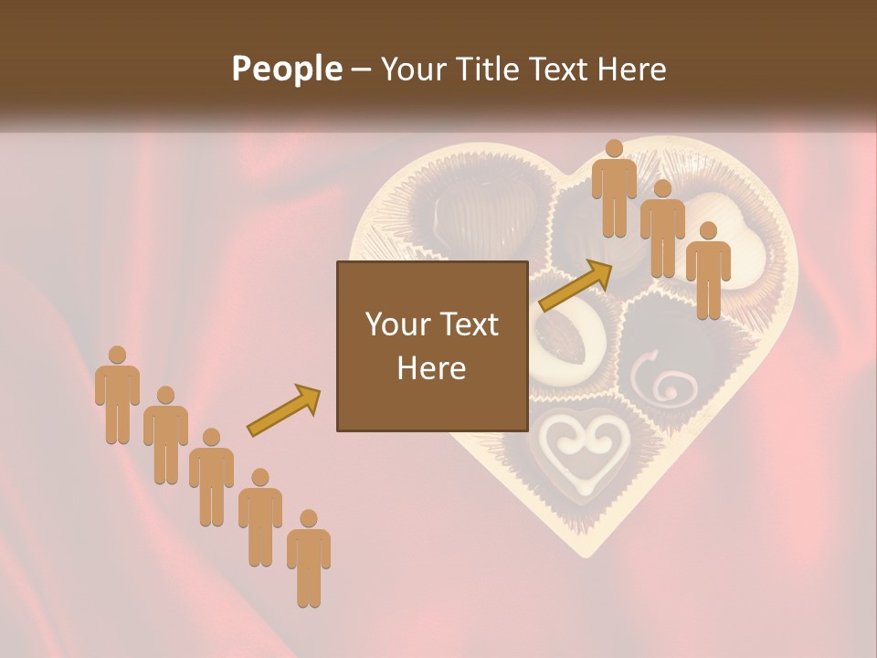 A Heart Shaped Box Filled With Chocolates On A Red Cloth PowerPoint Template