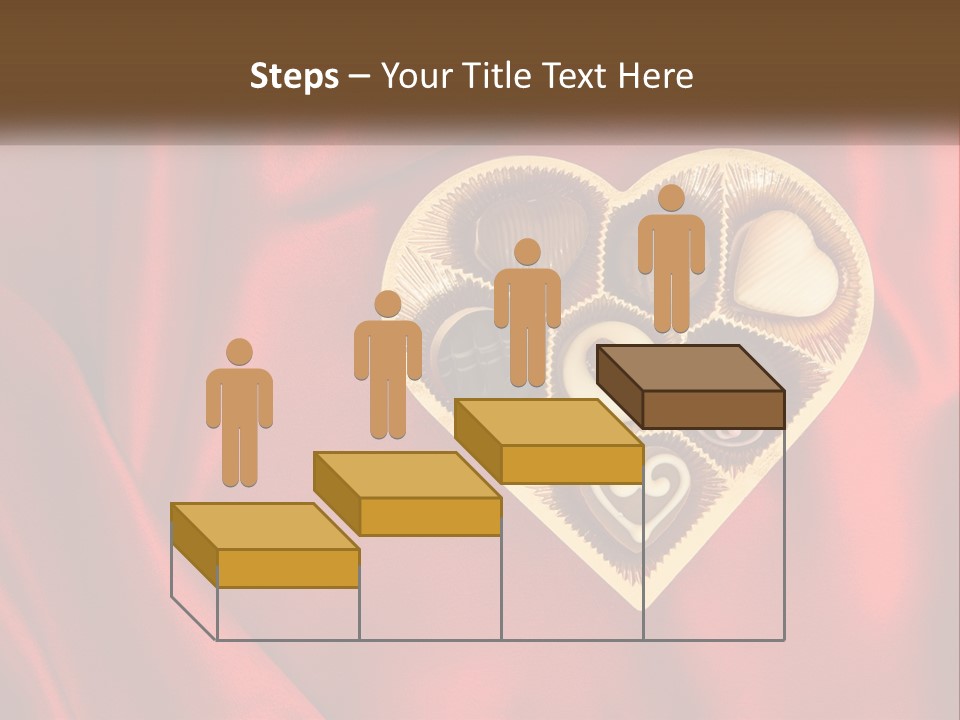 A Heart Shaped Box Filled With Chocolates On A Red Cloth PowerPoint Template