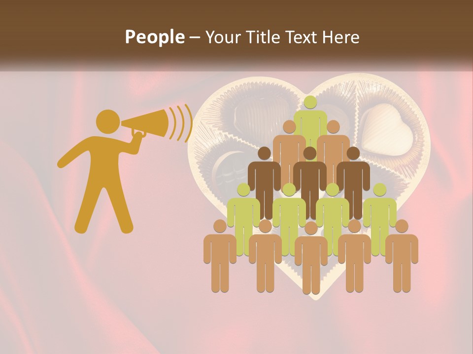 A Heart Shaped Box Filled With Chocolates On A Red Cloth PowerPoint Template