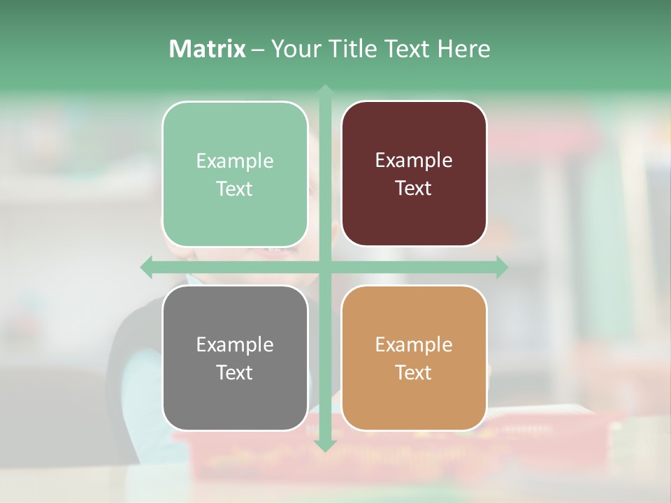 A Young Boy Is Sitting At A Table PowerPoint Template
