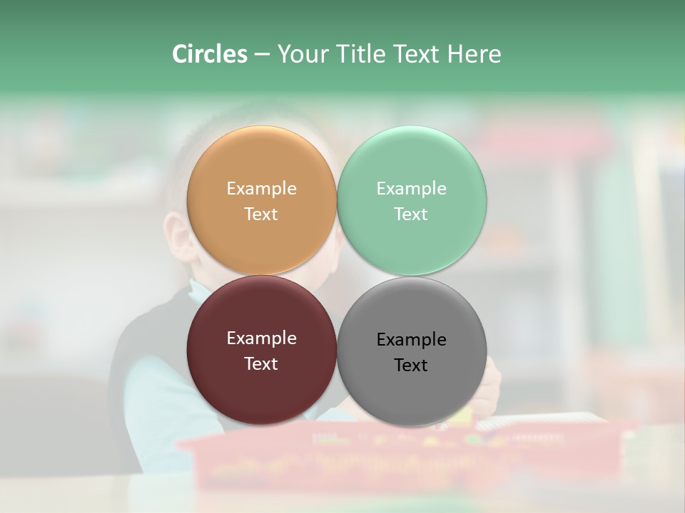 A Young Boy Is Sitting At A Table PowerPoint Template