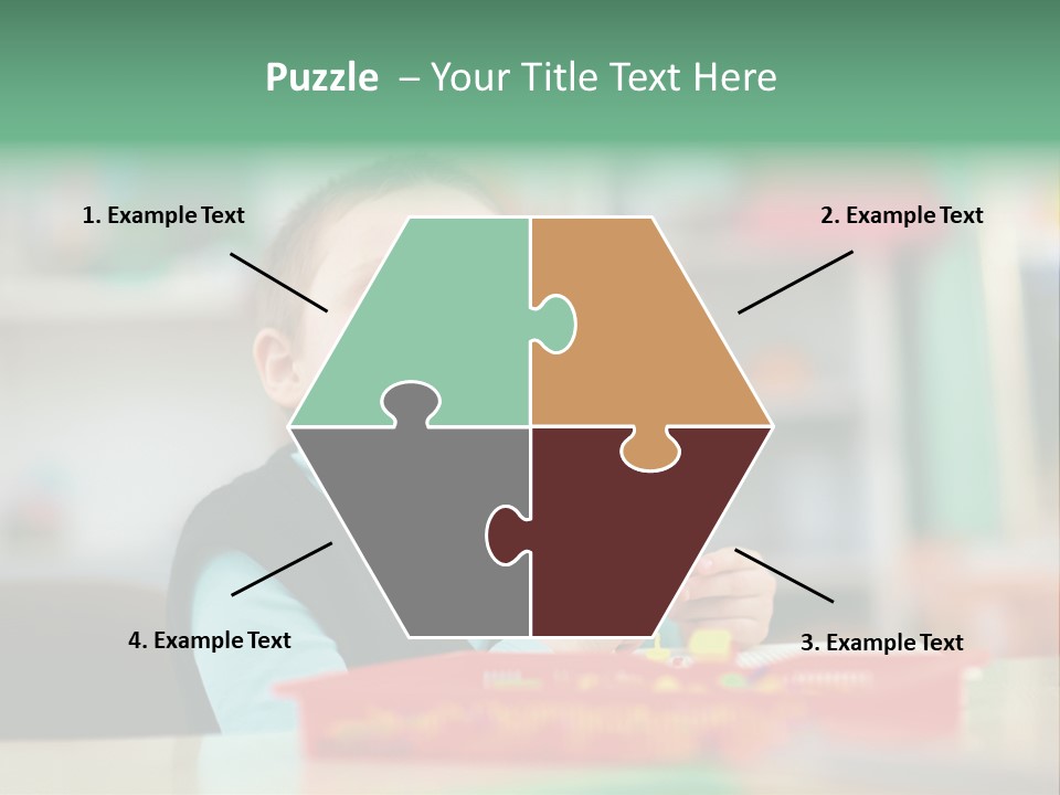 A Young Boy Is Sitting At A Table PowerPoint Template