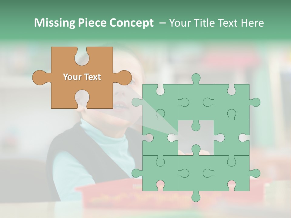 A Young Boy Is Sitting At A Table PowerPoint Template