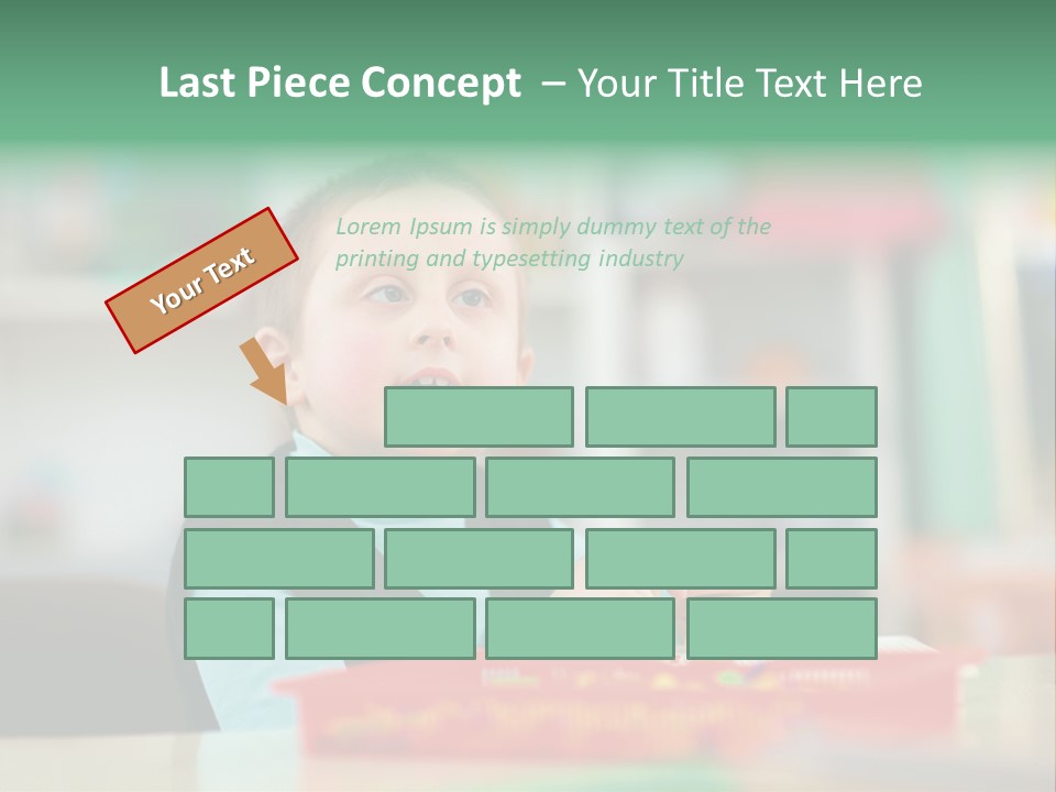 A Young Boy Is Sitting At A Table PowerPoint Template