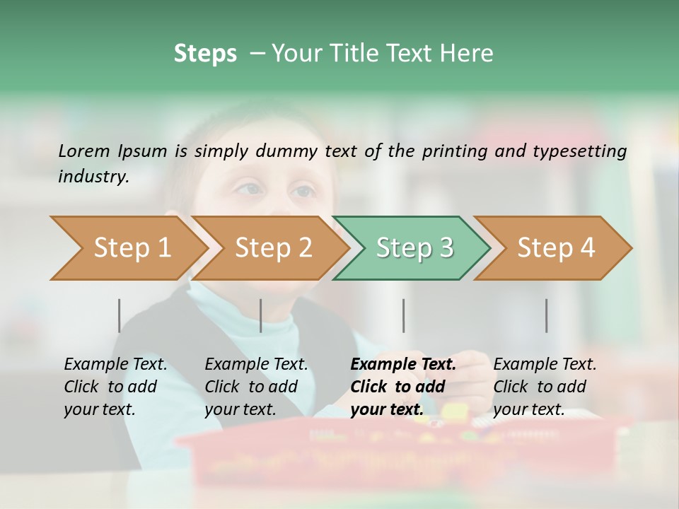 A Young Boy Is Sitting At A Table PowerPoint Template