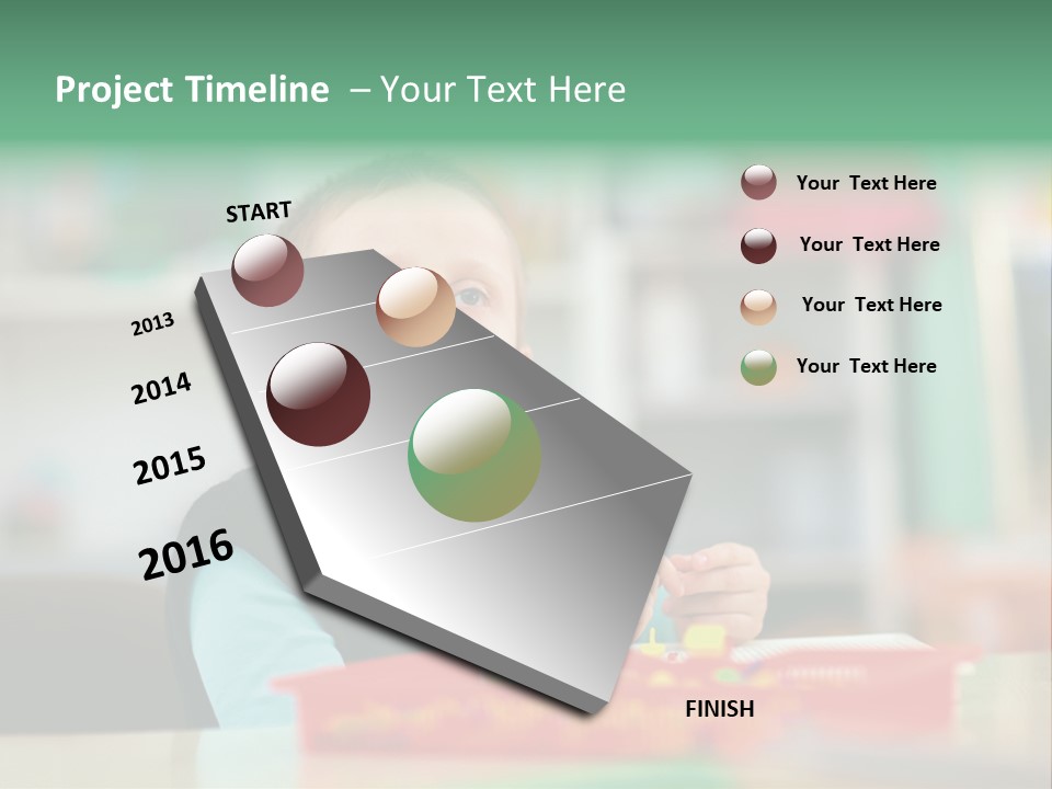 A Young Boy Is Sitting At A Table PowerPoint Template