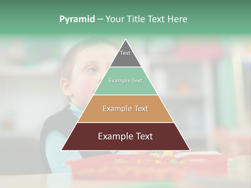 A Young Boy Is Sitting At A Table PowerPoint Template