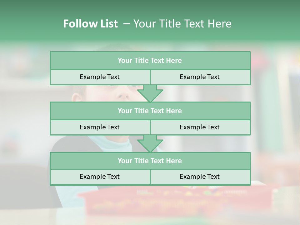 A Young Boy Is Sitting At A Table PowerPoint Template