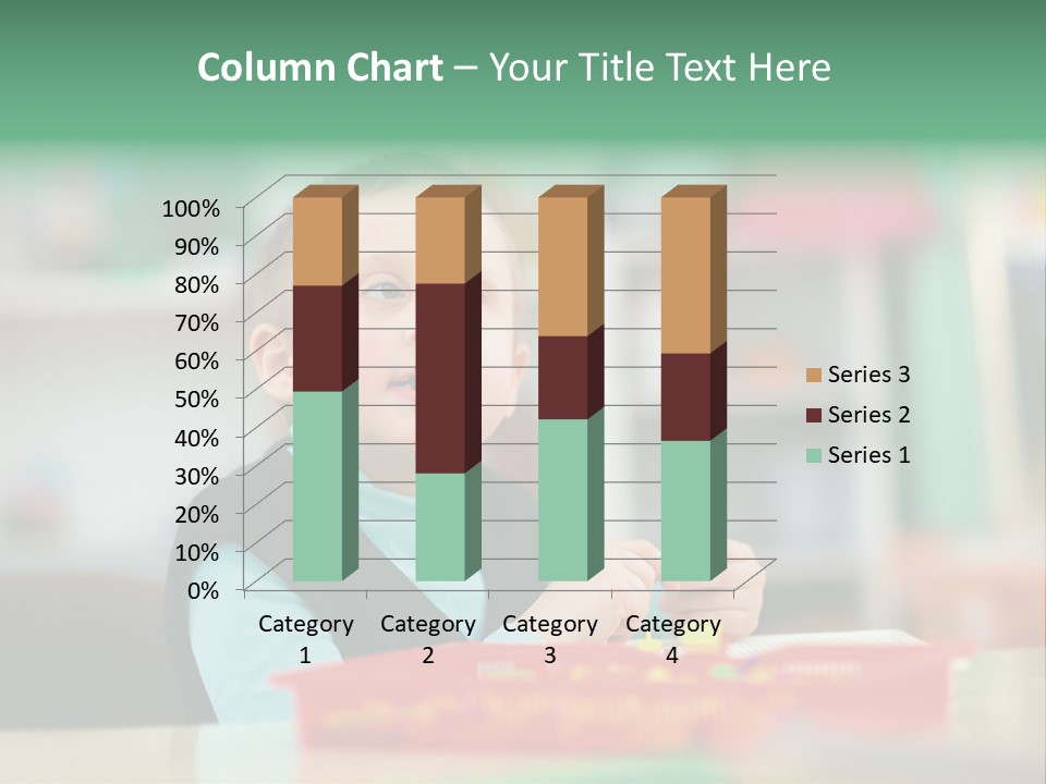 A Young Boy Is Sitting At A Table PowerPoint Template