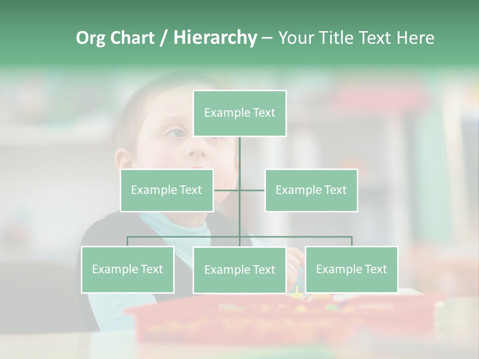 A Young Boy Is Sitting At A Table PowerPoint Template