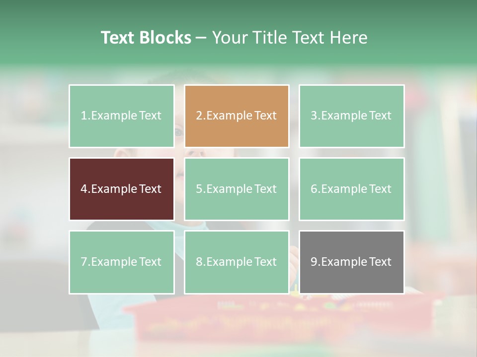 A Young Boy Is Sitting At A Table PowerPoint Template