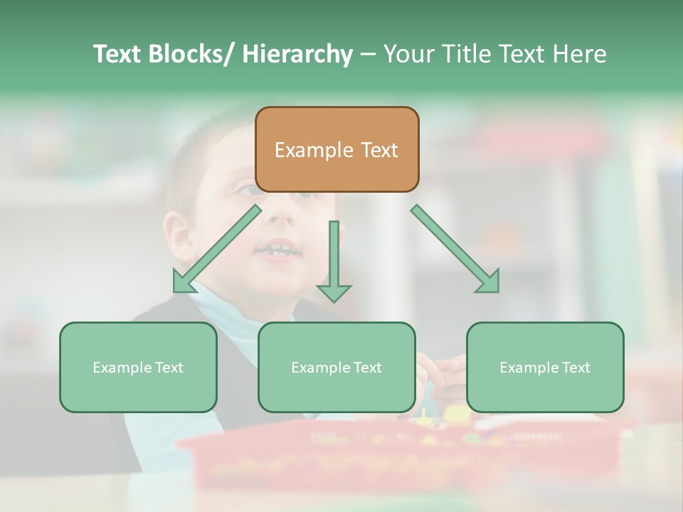 A Young Boy Is Sitting At A Table PowerPoint Template