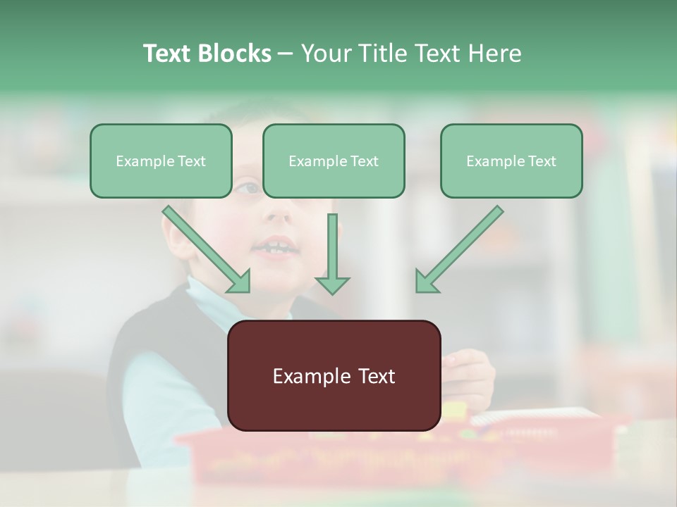 A Young Boy Is Sitting At A Table PowerPoint Template
