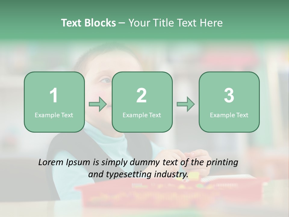 A Young Boy Is Sitting At A Table PowerPoint Template