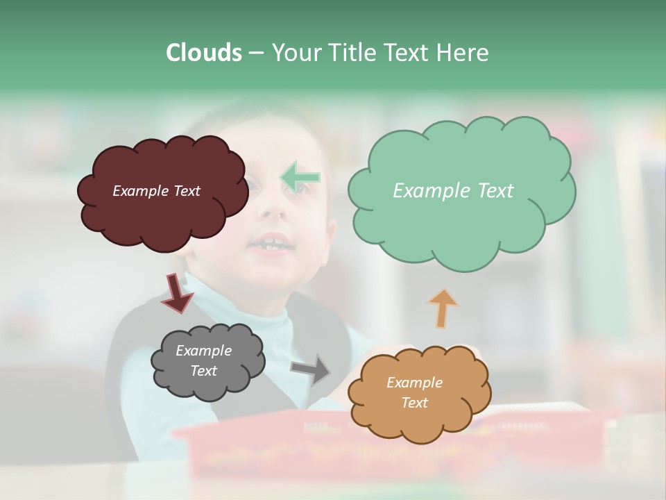 A Young Boy Is Sitting At A Table PowerPoint Template