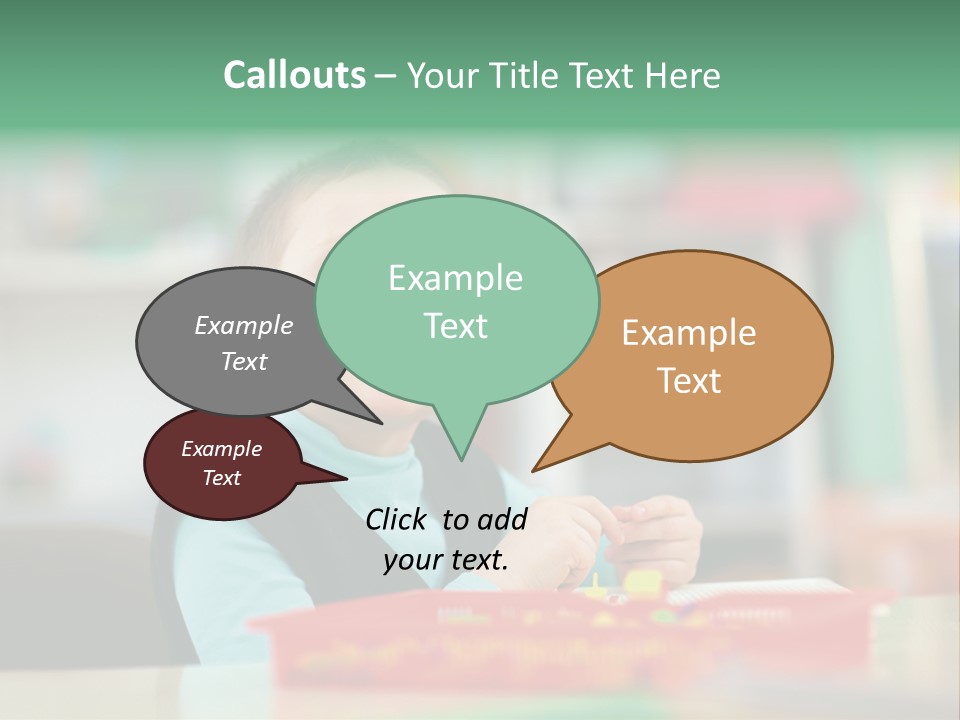 A Young Boy Is Sitting At A Table PowerPoint Template