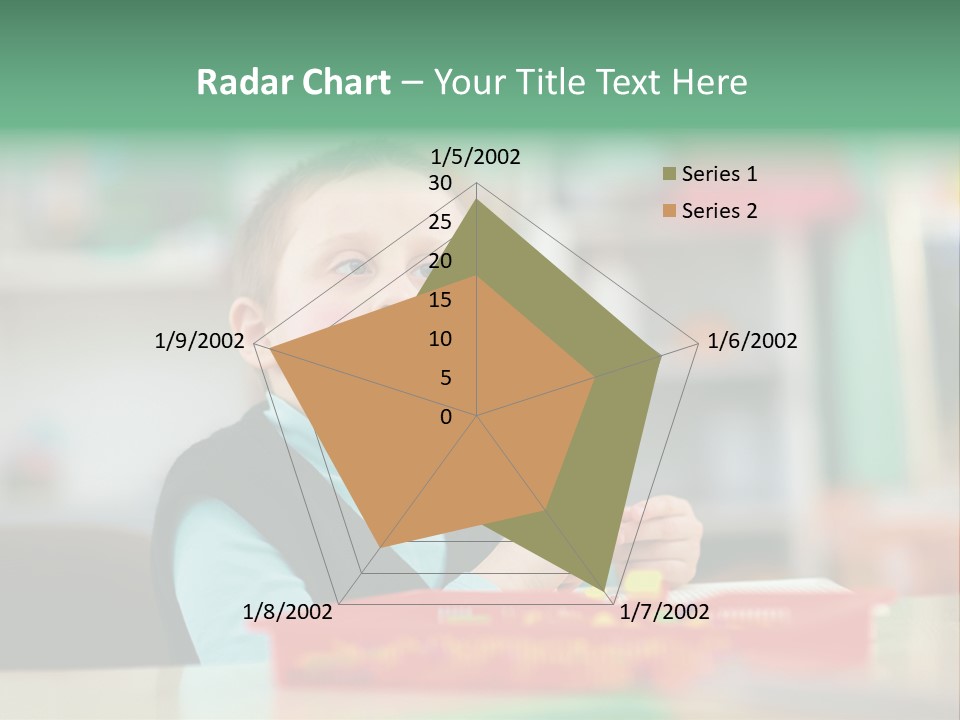 A Young Boy Is Sitting At A Table PowerPoint Template