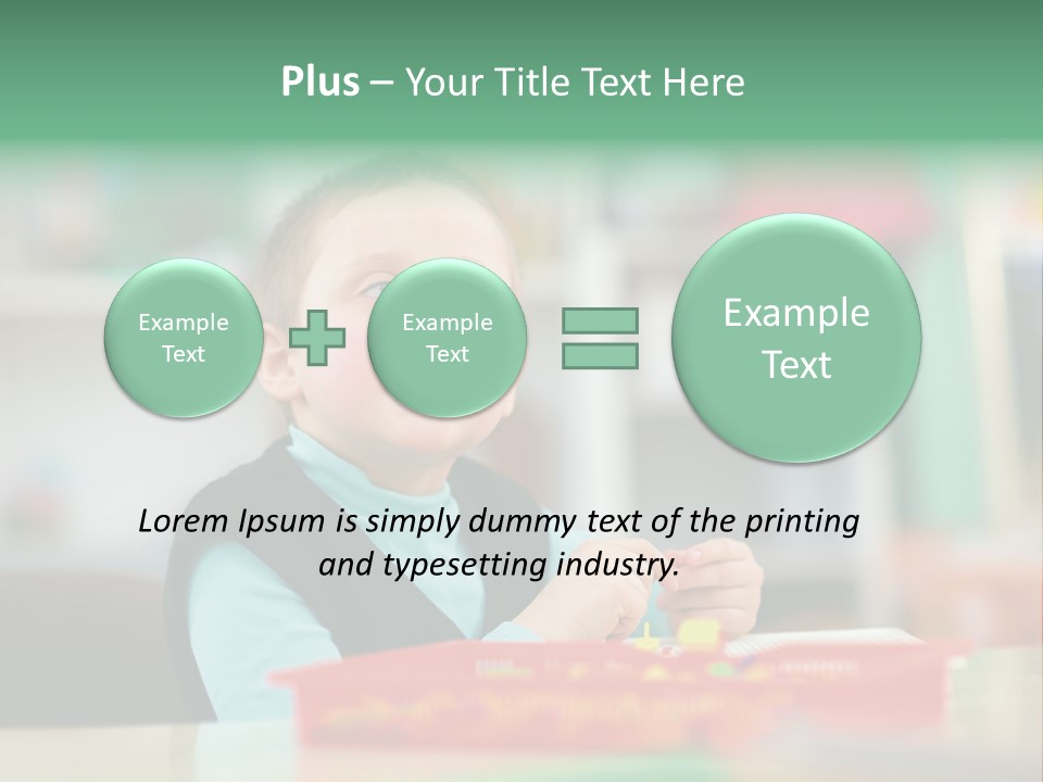 A Young Boy Is Sitting At A Table PowerPoint Template