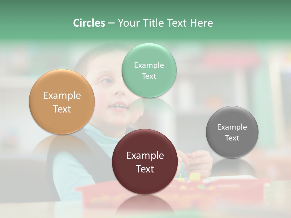 A Young Boy Is Sitting At A Table PowerPoint Template