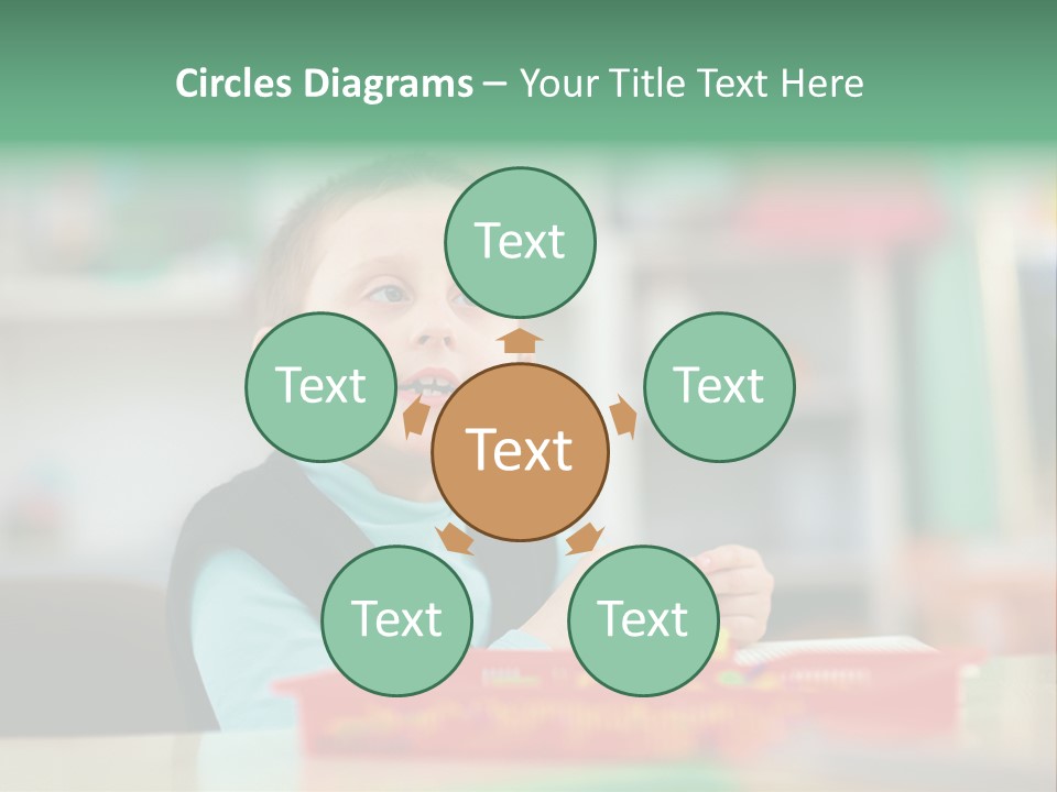 A Young Boy Is Sitting At A Table PowerPoint Template