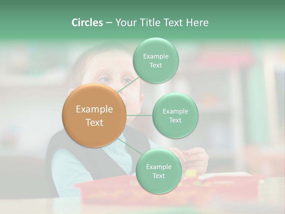 A Young Boy Is Sitting At A Table PowerPoint Template