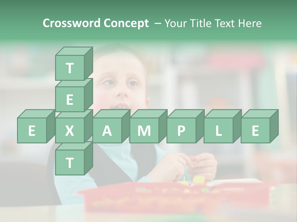 A Young Boy Is Sitting At A Table PowerPoint Template