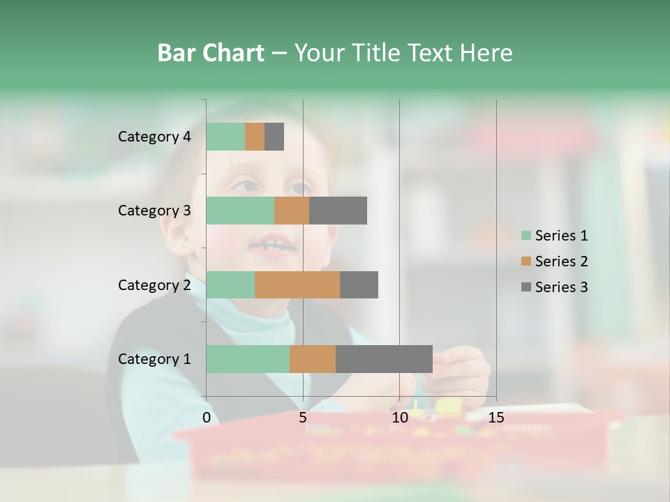 A Young Boy Is Sitting At A Table PowerPoint Template