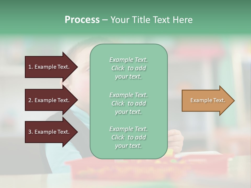 A Young Boy Is Sitting At A Table PowerPoint Template