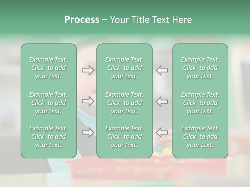 A Young Boy Is Sitting At A Table PowerPoint Template