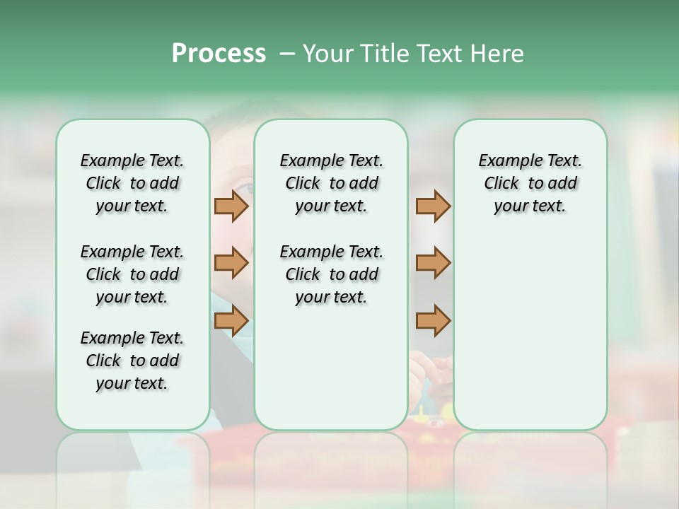 A Young Boy Is Sitting At A Table PowerPoint Template