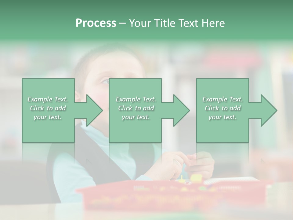 A Young Boy Is Sitting At A Table PowerPoint Template