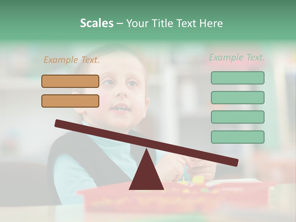 A Young Boy Is Sitting At A Table PowerPoint Template