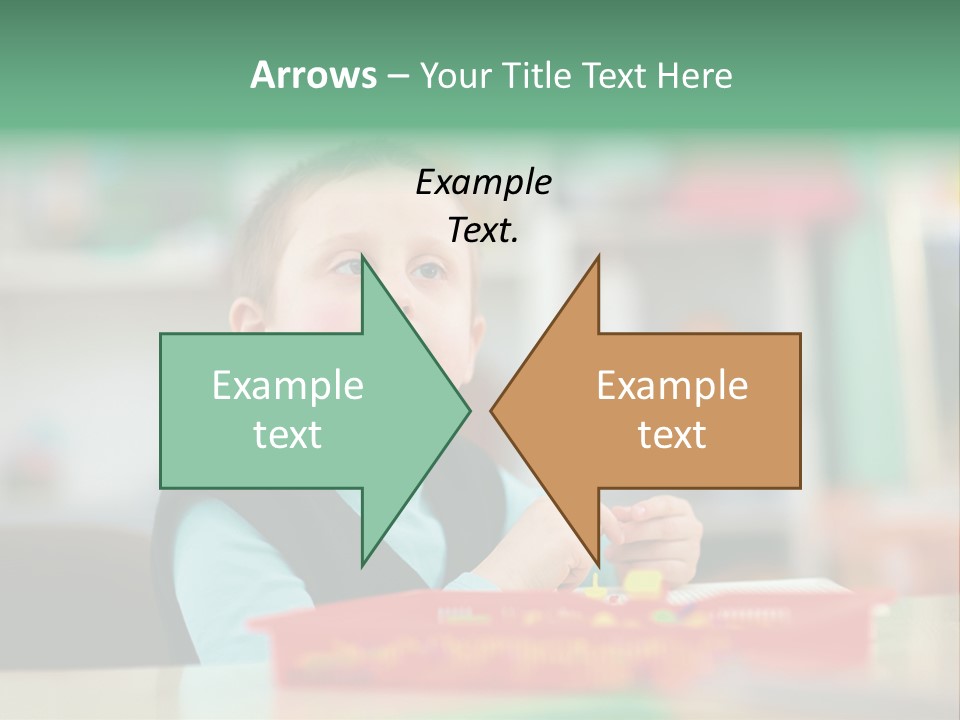 A Young Boy Is Sitting At A Table PowerPoint Template
