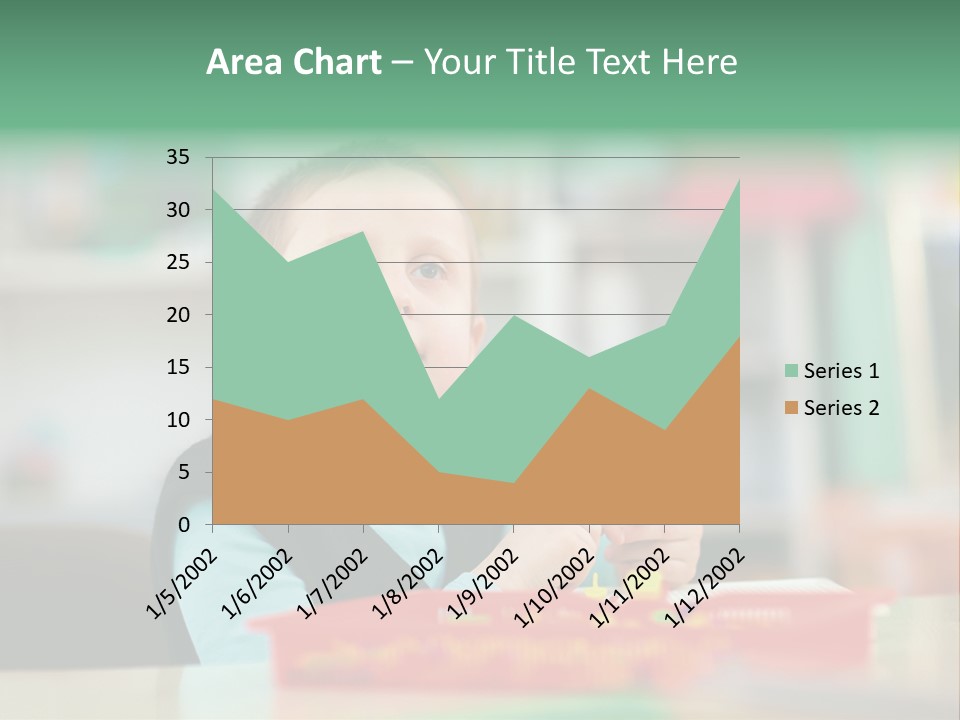 A Young Boy Is Sitting At A Table PowerPoint Template
