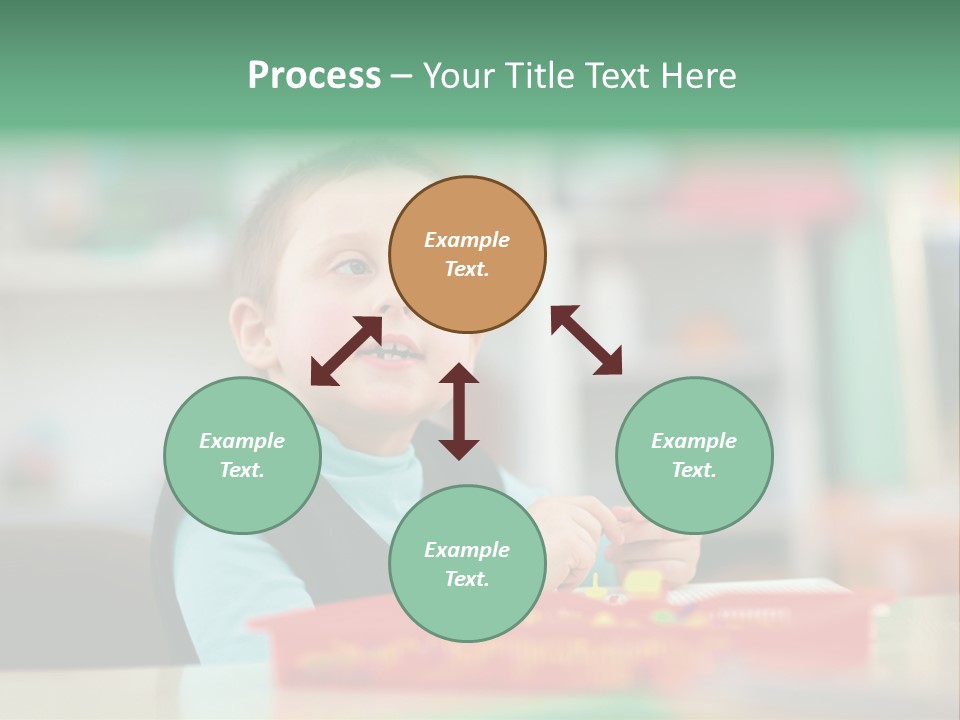 A Young Boy Is Sitting At A Table PowerPoint Template