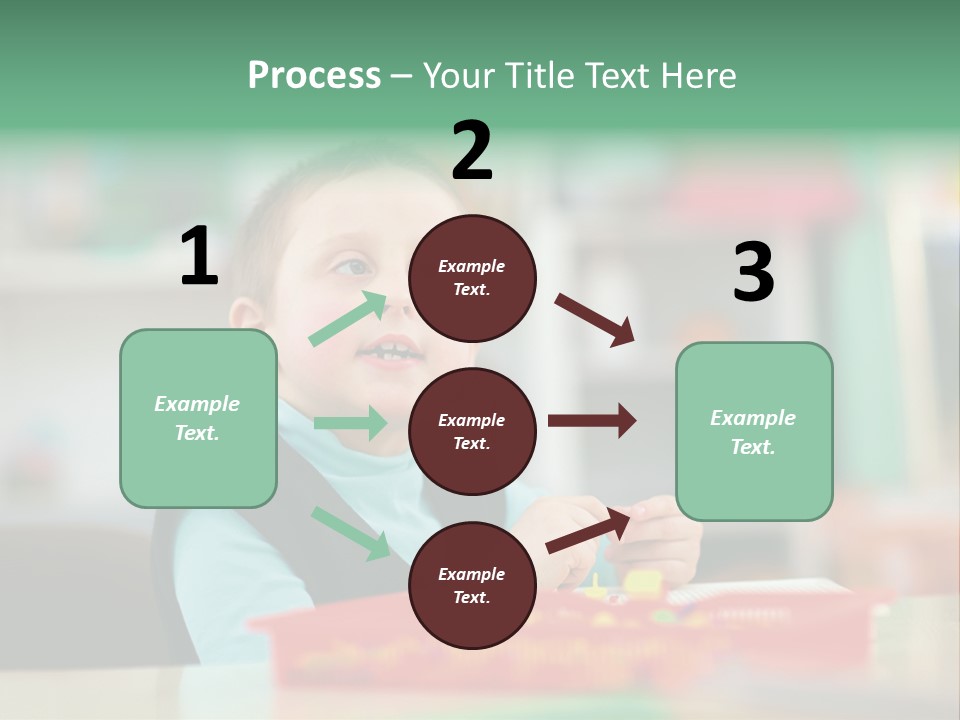A Young Boy Is Sitting At A Table PowerPoint Template