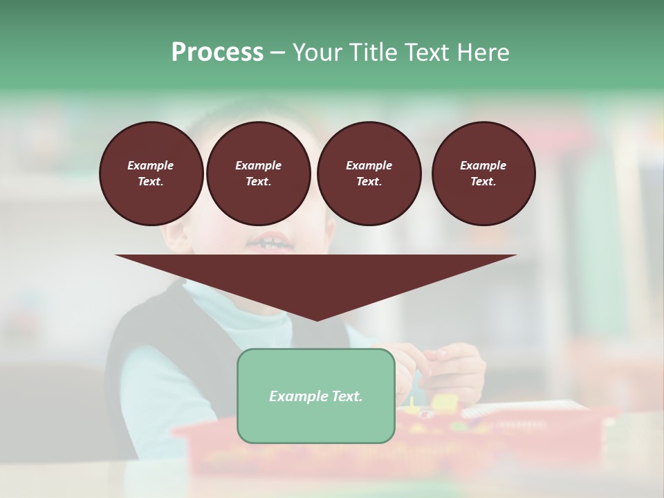 A Young Boy Is Sitting At A Table PowerPoint Template
