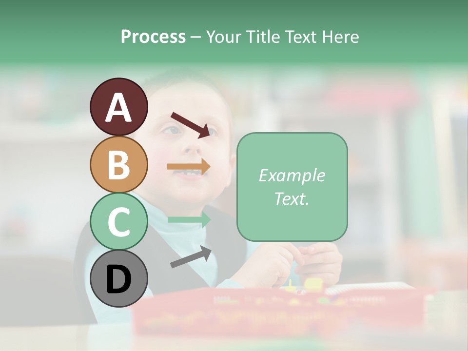 A Young Boy Is Sitting At A Table PowerPoint Template