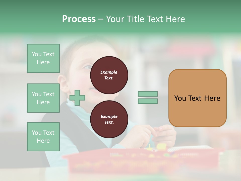 A Young Boy Is Sitting At A Table PowerPoint Template