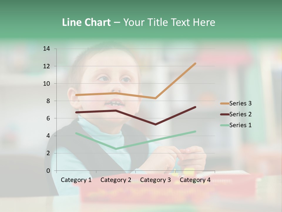 A Young Boy Is Sitting At A Table PowerPoint Template