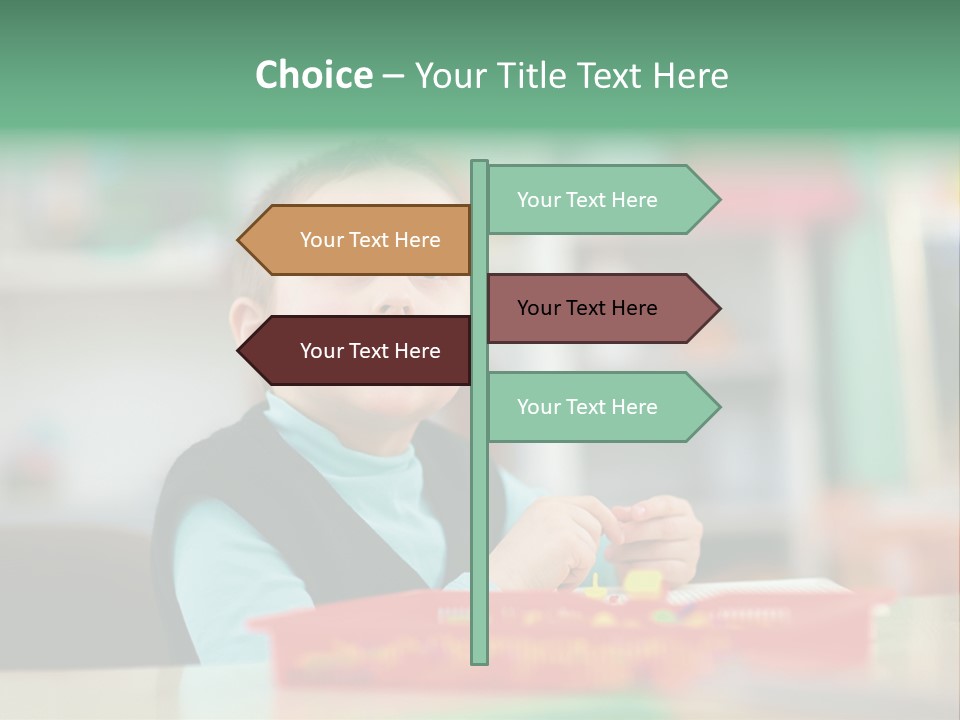 A Young Boy Is Sitting At A Table PowerPoint Template