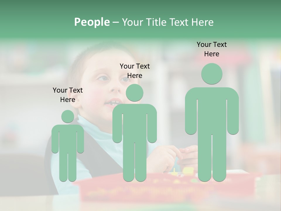 A Young Boy Is Sitting At A Table PowerPoint Template