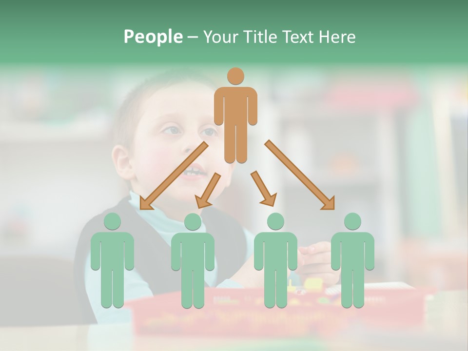 A Young Boy Is Sitting At A Table PowerPoint Template