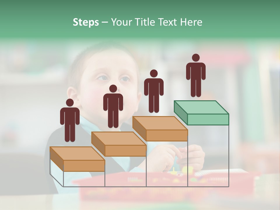 A Young Boy Is Sitting At A Table PowerPoint Template