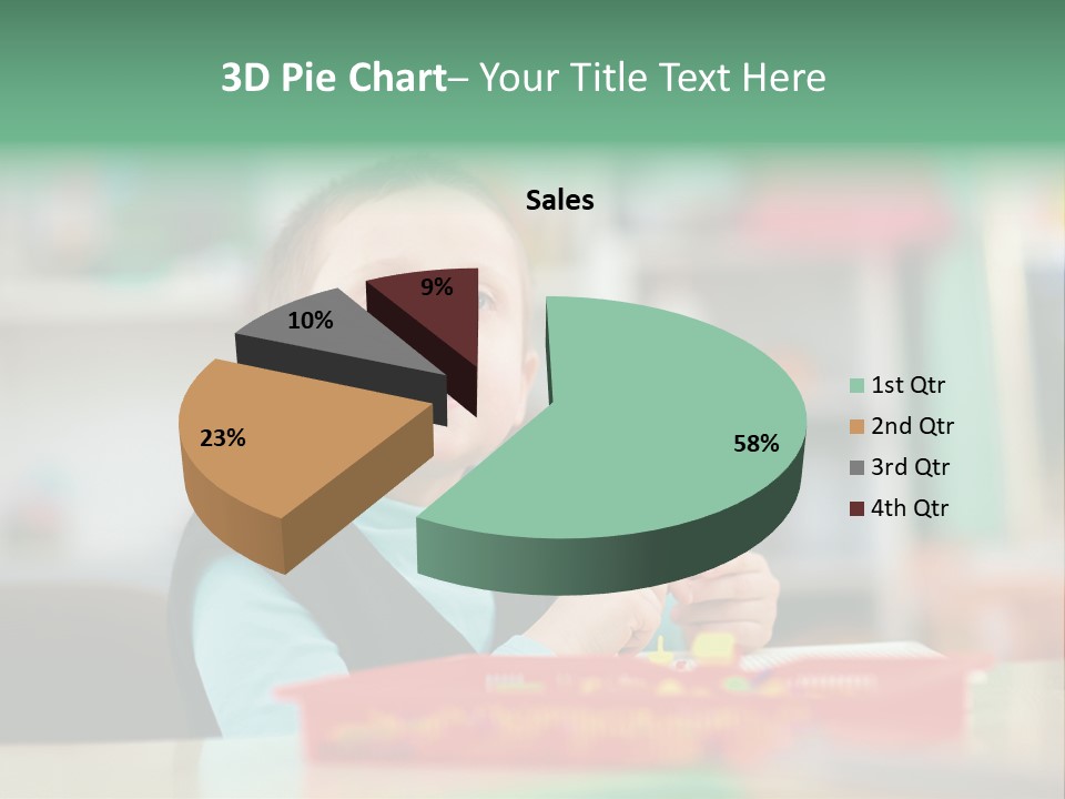 A Young Boy Is Sitting At A Table PowerPoint Template