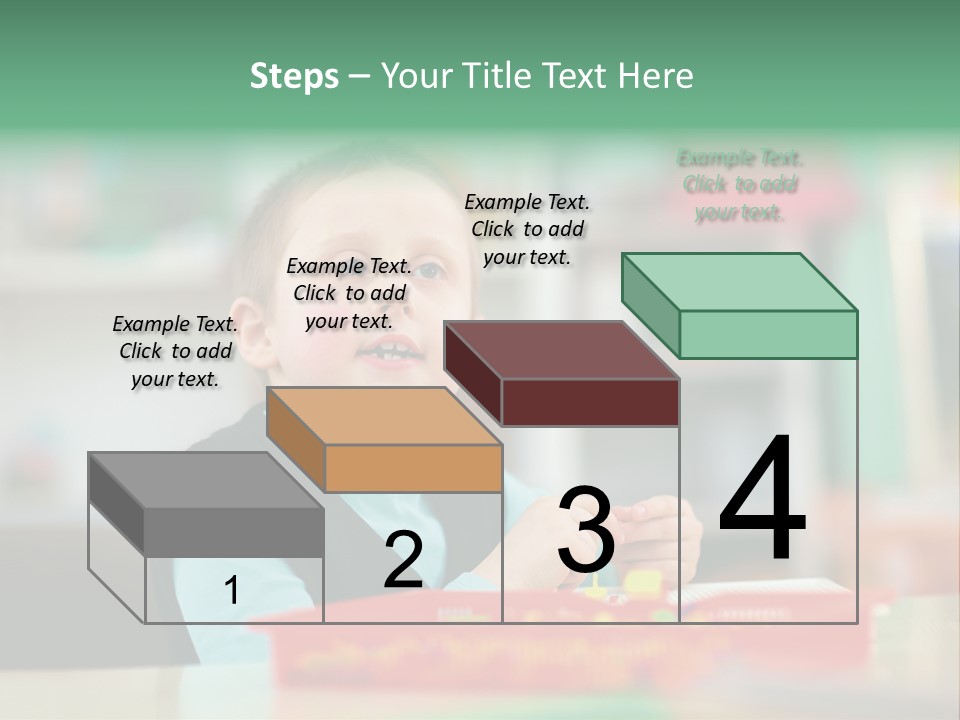 A Young Boy Is Sitting At A Table PowerPoint Template