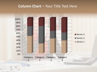 A Woman Sitting At A Desk Blowing Her Nose PowerPoint Template