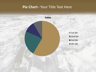 A Group Of People Climbing Up A Snowy Mountain PowerPoint Template