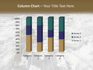 A Group Of People Climbing Up A Snowy Mountain PowerPoint Template